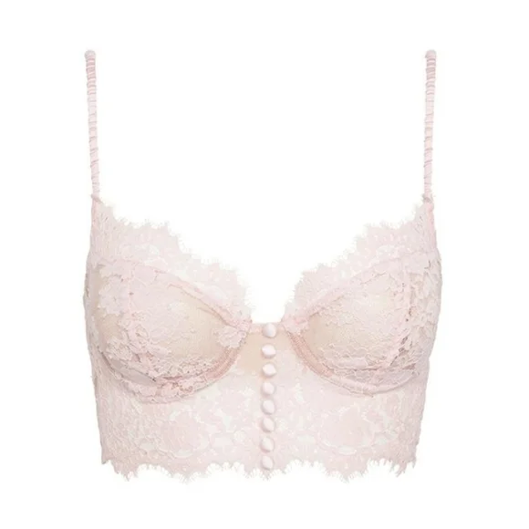 FOR LOVE & LEMONS PINK Faye Lace Bra Top - Picture 3 of 7